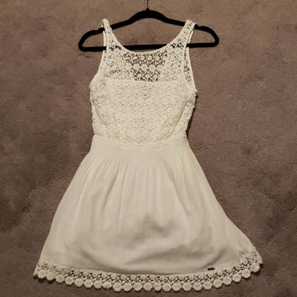 White summer dress with open back